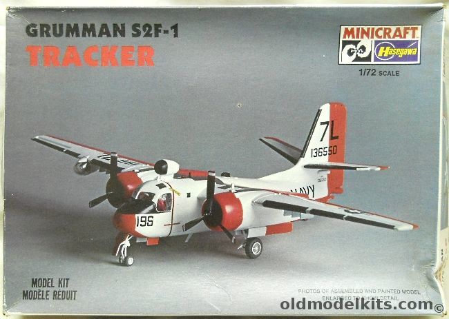 Hasegawa 1/72 Grumman S2F-1 Tracker - Hi-Vis Paint Scheme - (S-2A S2F1), 1102 plastic model kit